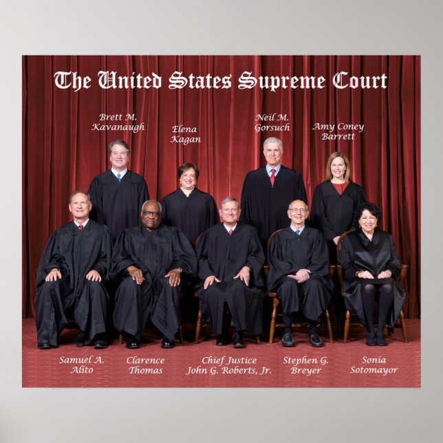 Póster Poster del Tribunal Supremo de los Estados Unidos  (Frente)