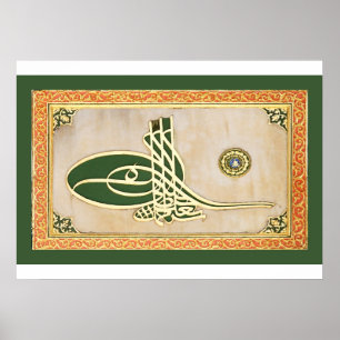 Póster Poster del tughra del sultán del otomano