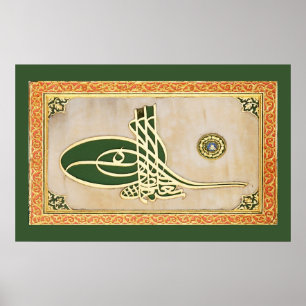 Póster Poster del tughra del sultán del otomano