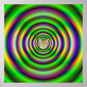 Póster Poster del túnel del Toro Verde + gato