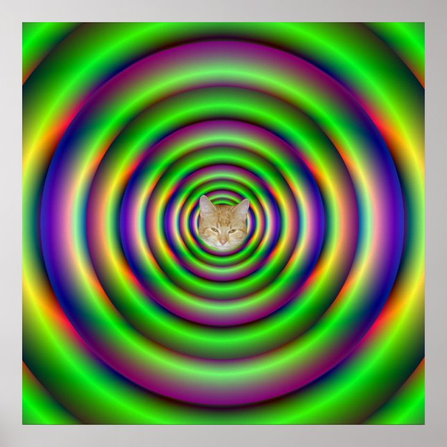 Póster Poster del túnel del Toro Verde + gato (Frente)