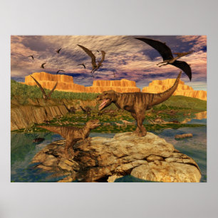 Póster Poster del valle de Dinosaur
