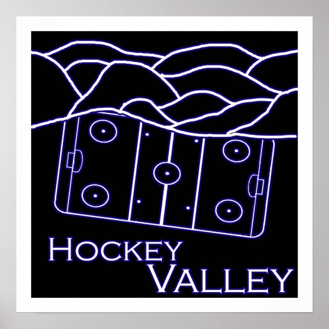 Póster Poster del valle del hockey (Frente)