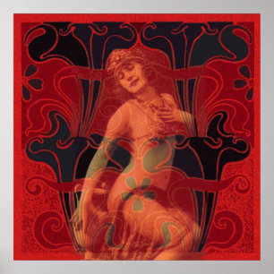 Póster Poster del velo rojo