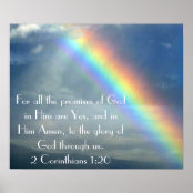 Poster La Promesa De Dios A Noah En El Arco Iris Zazzle Es