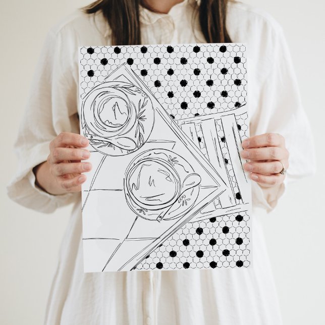 Póster Poster del vestíbulo del bistró de París blanco y  (Subido por el creador)