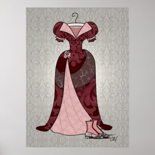 Póster "Poster del vestido de té del Victorian"