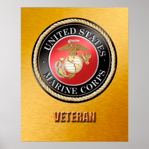 Póster Poster del veterano del USMC