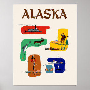 Póster Poster del viaje de Alaska