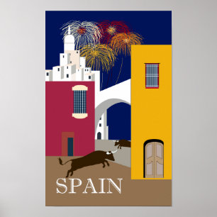 Póster Poster del viaje de España