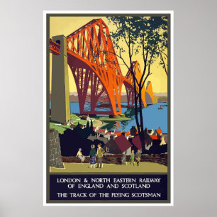 Póster Poster del viaje de Inglaterra y de Escocia