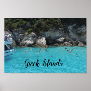 Póster Poster del viaje de las islas griegas