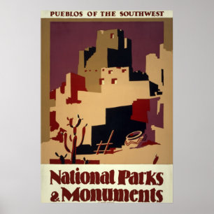 Póster Poster del viaje de los parques nacionales de WPA