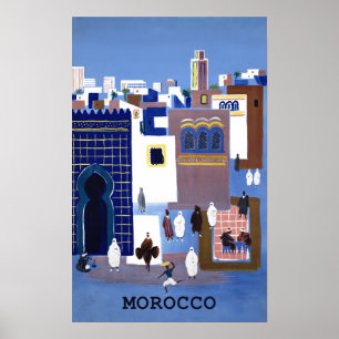 Póster Poster del viaje de Marruecos.  15x25