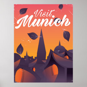 Póster Poster del viaje de Munich Alemania de la visita