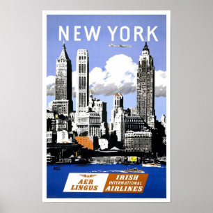 Póster Poster del viaje de New York City del vintage