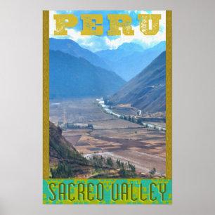Póster Poster del viaje de Perú - valle sagrado Incan