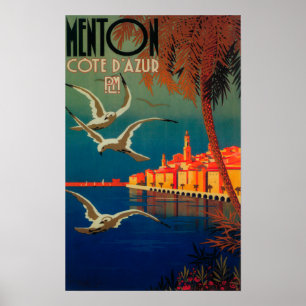 Póster Poster del viaje de riviera francesa # 1