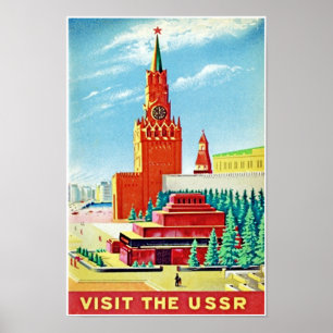 PÓSTER POSTER DEL VIAJE DE RUSIA VINATGE DEL CUADRADO