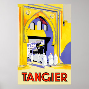 Póster Poster del viaje de Tánger, Marruecos