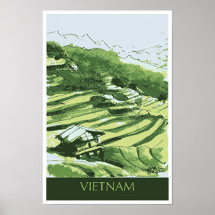 Póster Poster del viaje de Vietnam