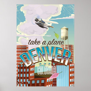 Póster Poster del viaje del dibujo animado de Denver