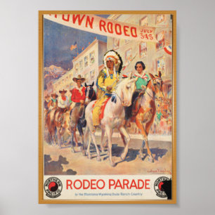 Póster Poster del viaje del rodeo