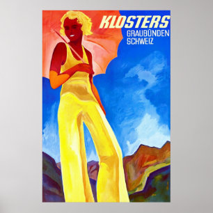 Póster Poster del viaje del suizo del vintage del ~ de