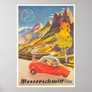 Póster Poster del viaje del vintage - Alemania
