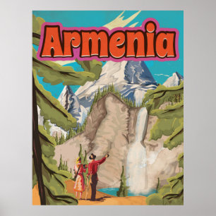 Póster Poster del viaje del vintage de Armenia