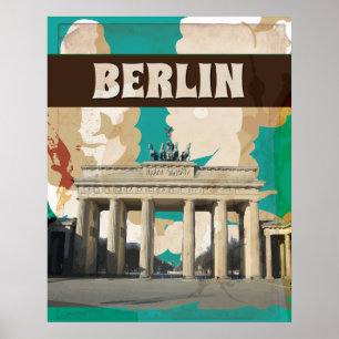 Póster Poster del viaje del vintage de Berlín