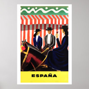 Póster Poster del viaje del vintage de Espana España