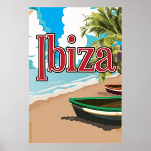 Póster Poster del viaje del vintage de Ibiza