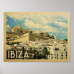 Póster Poster del viaje del vintage de Ibiza