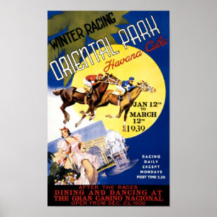 Póster Poster del viaje del vintage de la carrera de