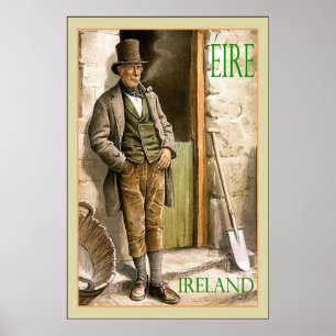 Póster Poster del viaje del vintage del ~ de Irlanda del