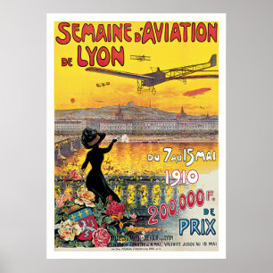 Póster Poster del viaje del vintage del de Lyon de la