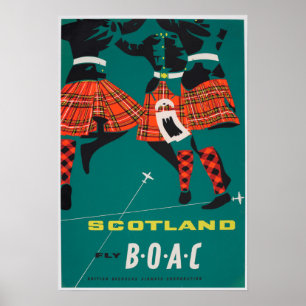Póster Poster del viaje del vintage - Escocia