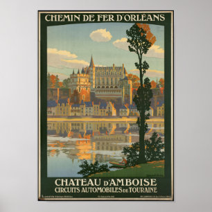 Póster Poster del viaje del vintage para el d'Amboise del