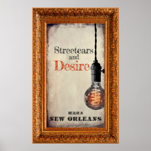 Póster Poster del viaje del vintage para New Orleans