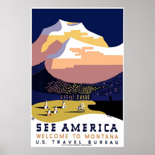 Póster Poster del viaje - vea América
