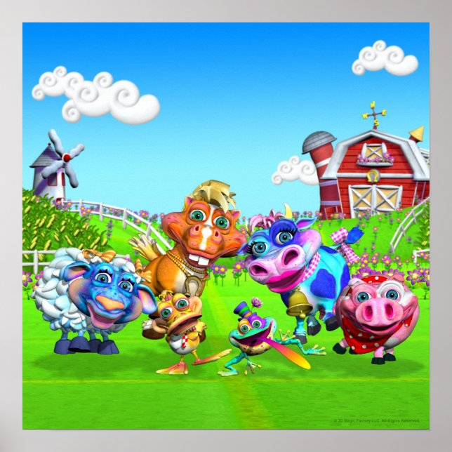 Póster Poster del viejo Mac Donald 18x18 (Frente)