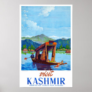 Póster Poster del vintage de Cachemira de la visita