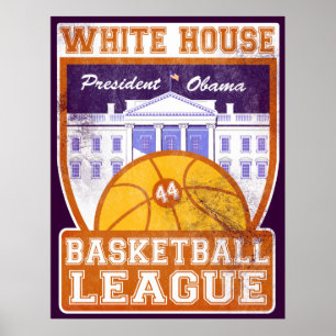 Póster Poster del vintage de la liga de baloncesto de la