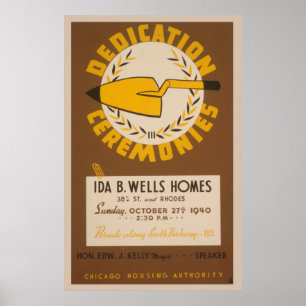 Póster Poster del vintage de WPA del esmero de los pozos