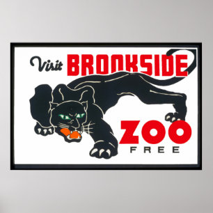Póster Poster del vintage del parque zoológico de