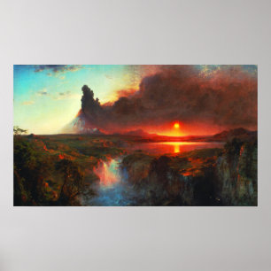 Póster Poster del volcán de Cotopaxi