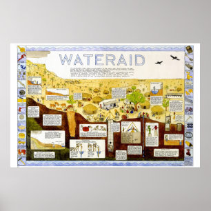 Póster poster del wateraid de los hunkin de tim