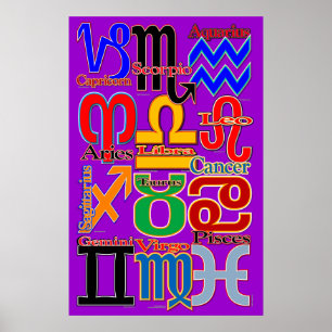 Póster Poster del zodiaco