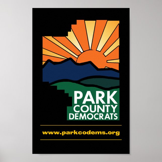 Póster Poster Demócrata del Condado de Park (Frente)